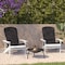 Flash Furniture White Adirondack Chairs with Gray Cushions, 2PK 2-JJ-C14501-CSNGY-WH-GG - alternate 1